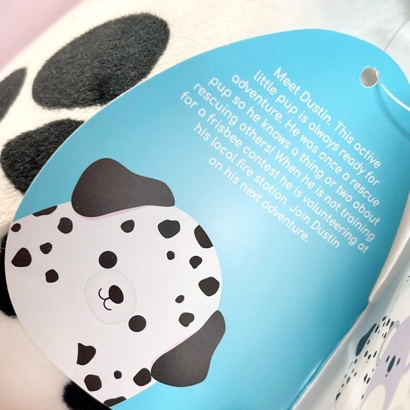 Dustin Squishmallow Dalmatian Dog 7” Squish - Picture 4 of 5